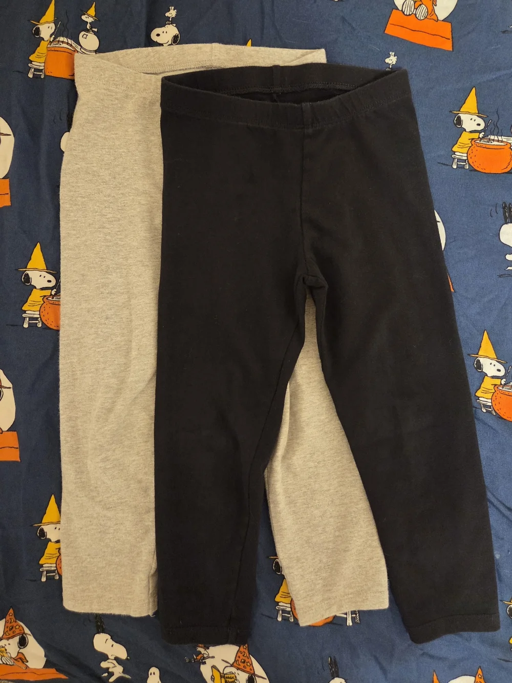 Bundle: Cat & Jack 3T Stretch Leggings - Black & Heather Gray